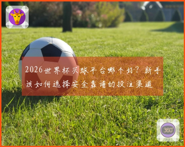 2026世界杯买球平台哪个好？新手该如何选择安全靠谱的投注渠道