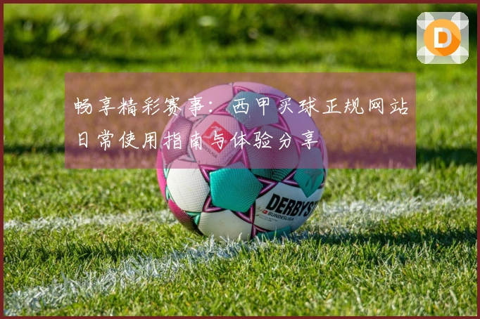 畅享精彩赛事：西甲买球正规网站日常使用指南与体验分享